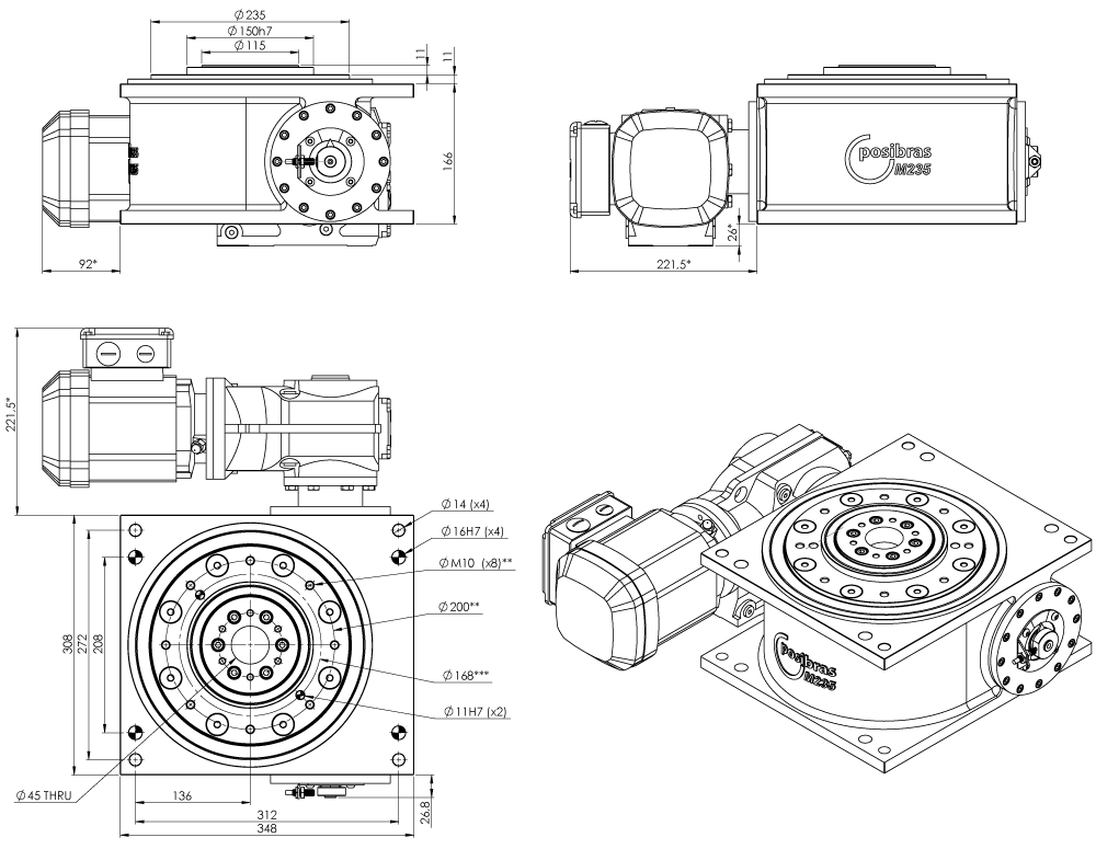 M235 Main dimensions