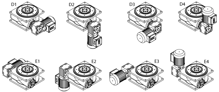 Gearmotor assembly position